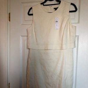 Cream Ann Taylor Sheath Dress NWT